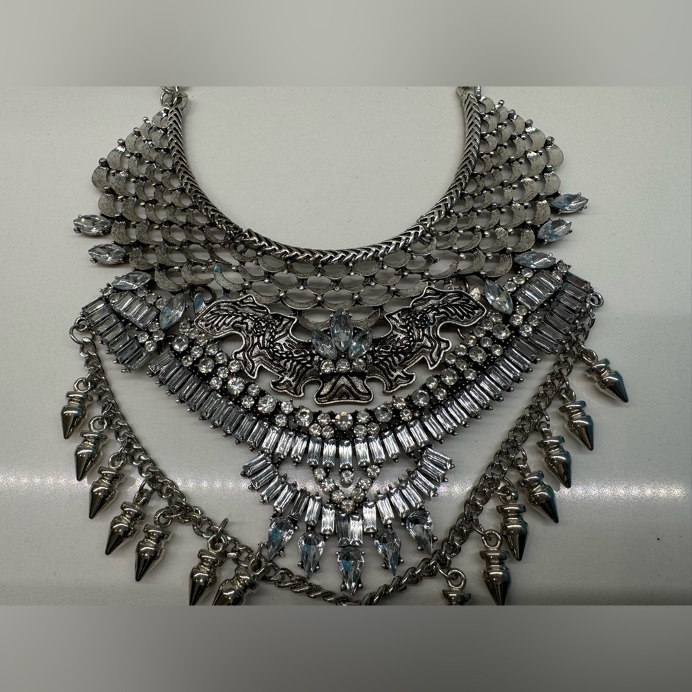 Silver & Rhinestone Statement Dylan Lex Inspired … - image 3